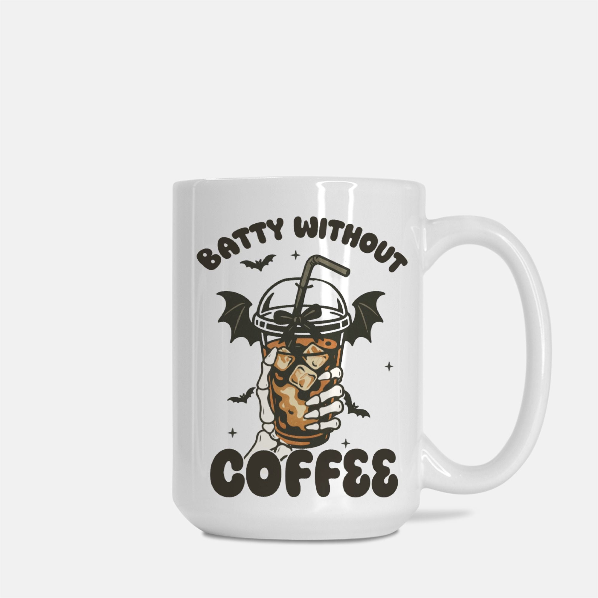 Halloween Batty Without Coffee Mug Deluxe 15oz.
