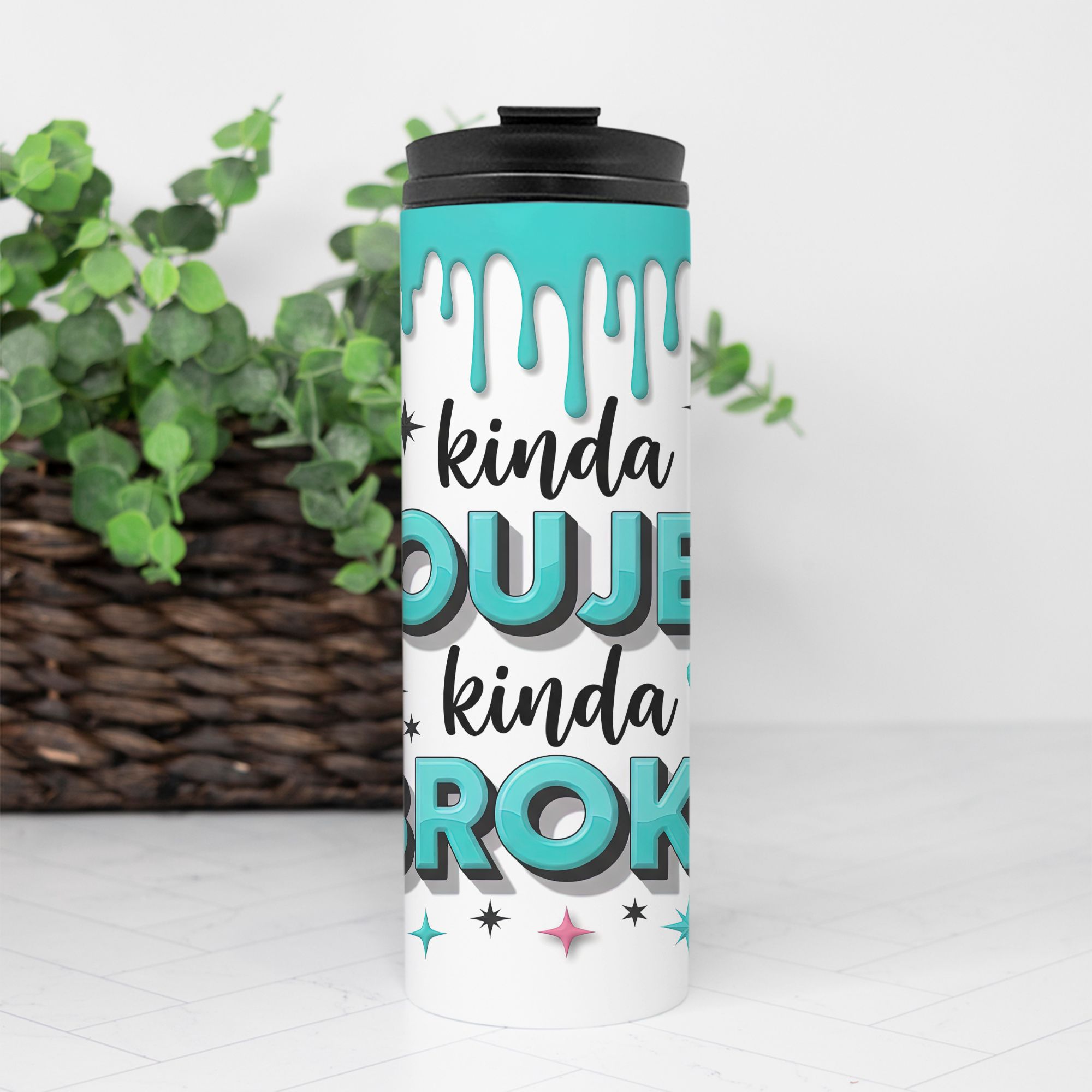 Kinda Boujee Kinda Broke Thermal Tumbler 16 oz.