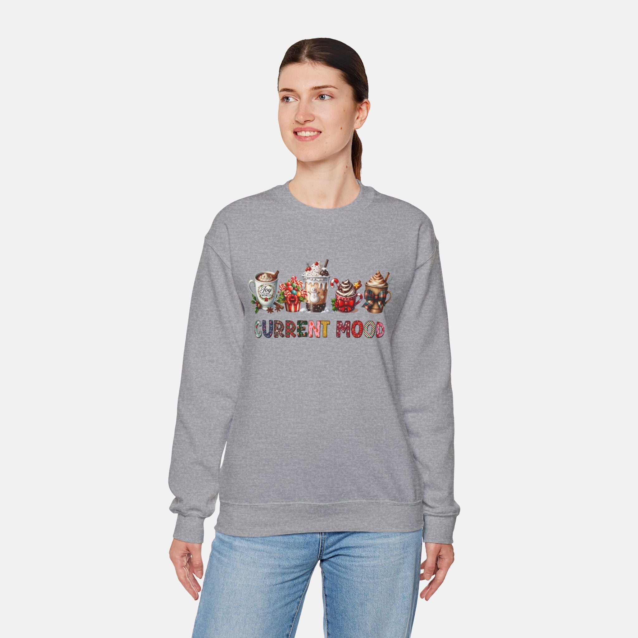 Current Mood Coffee Sweatshirt | Cozy Unisex Crewneck | Perfect Gift for Coffee Lovers | Cute Gift Holidays, and Chilling