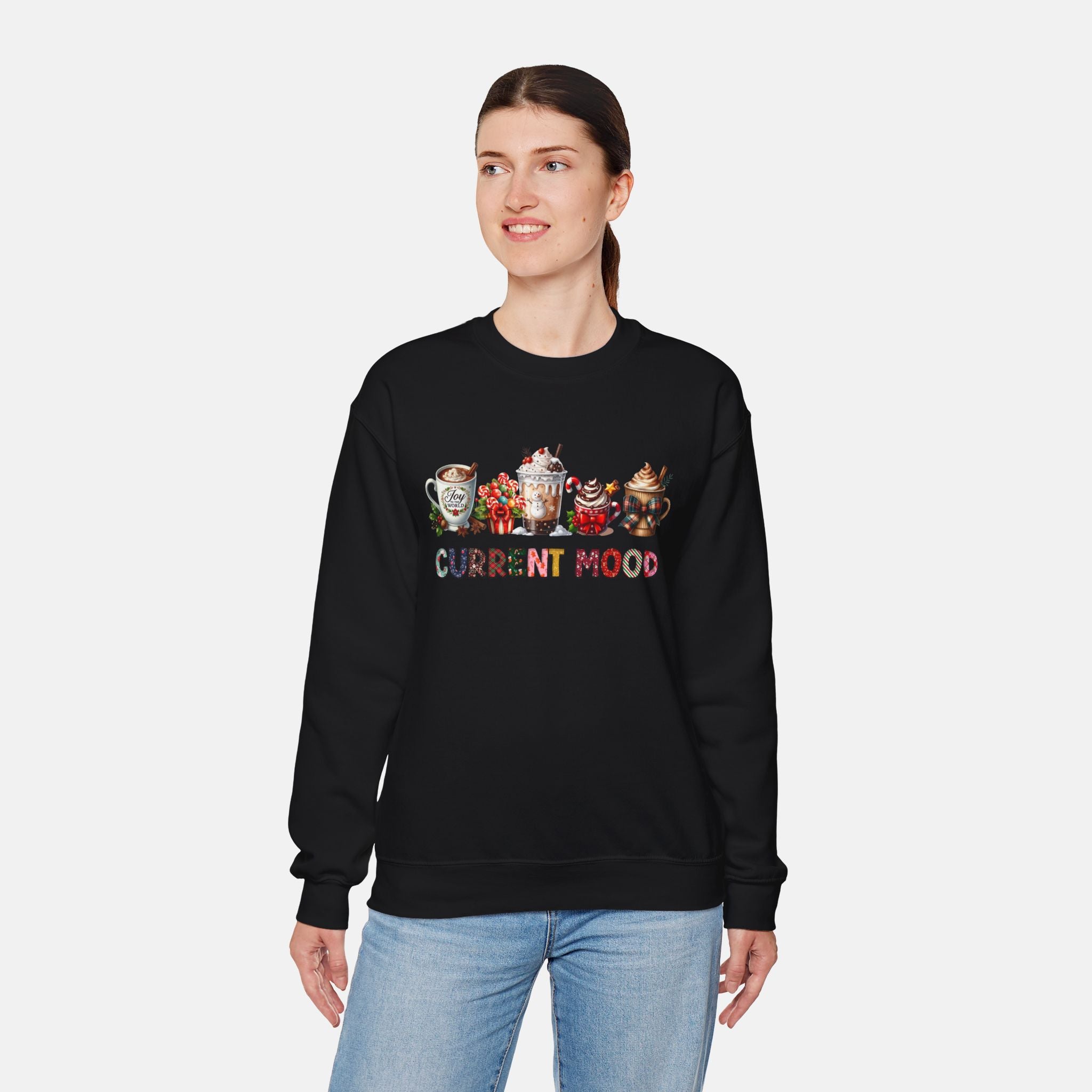 Current Mood Coffee Sweatshirt | Cozy Unisex Crewneck | Perfect Gift for Coffee Lovers | Cute Gift Holidays, and Chilling