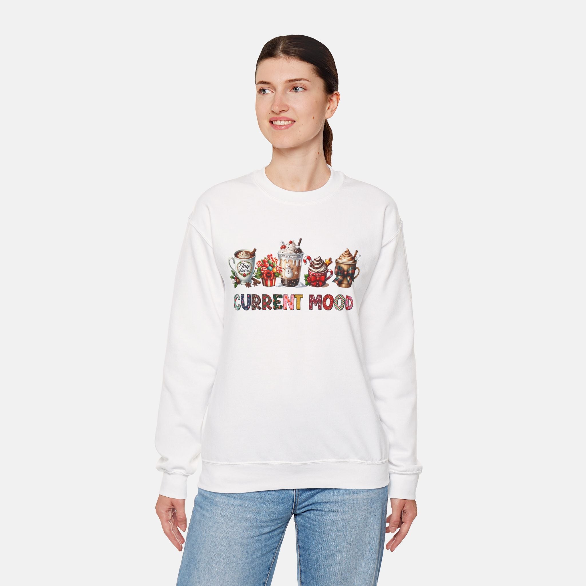 Current Mood Coffee Sweatshirt | Cozy Unisex Crewneck | Perfect Gift for Coffee Lovers | Cute Gift Holidays, and Chilling