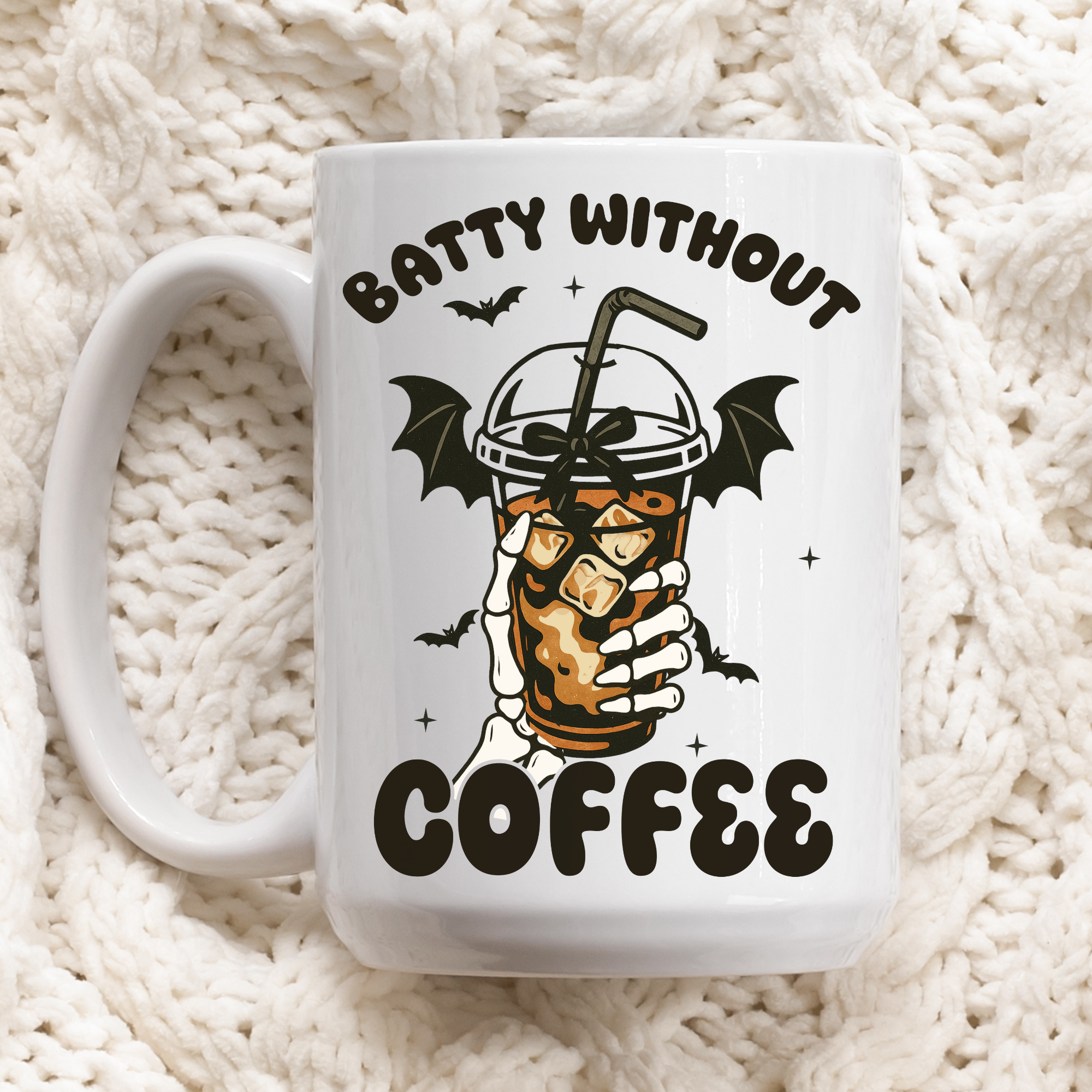 Halloween Batty Without Coffee Mug Deluxe 15oz.