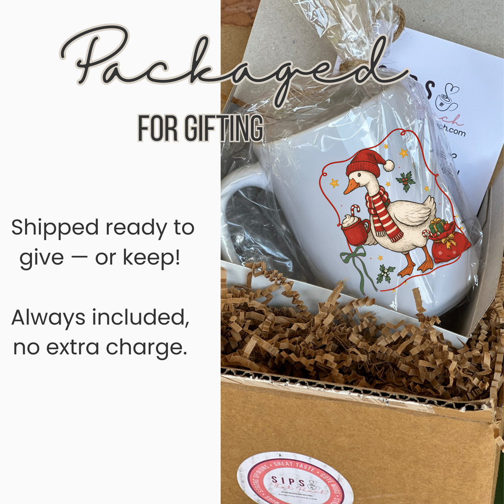 Cocoa Christmas Goose Glossy Mug