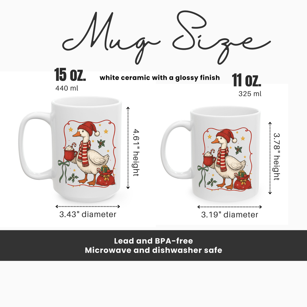 Cocoa Christmas Goose Glossy Mug
