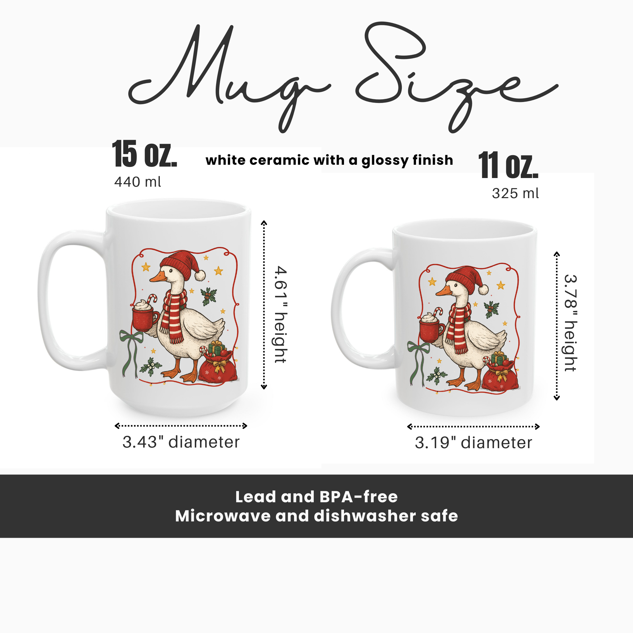 Cocoa Christmas Goose Glossy Mug