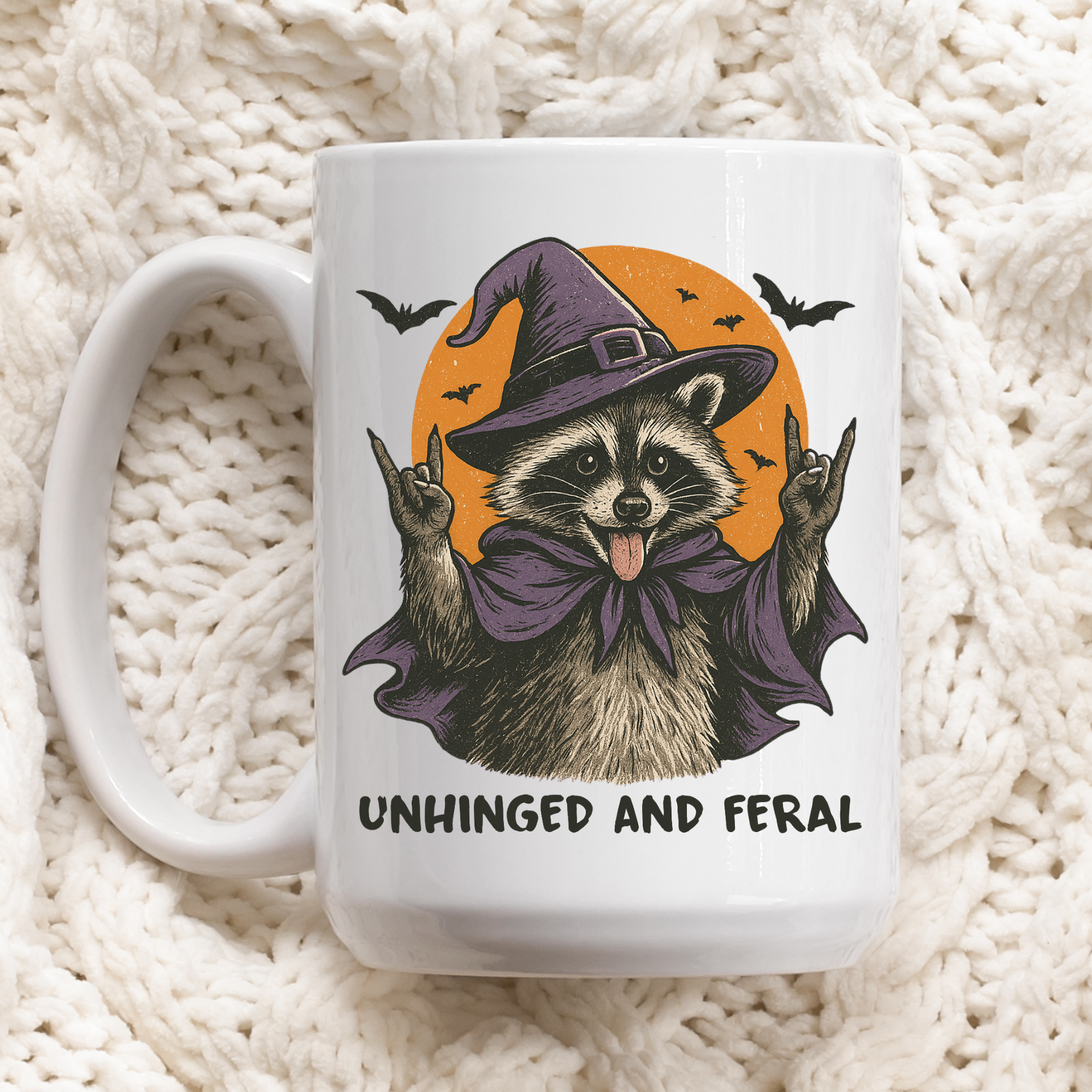 Unhinged & Feral Raccoon Mug Deluxe 15oz.