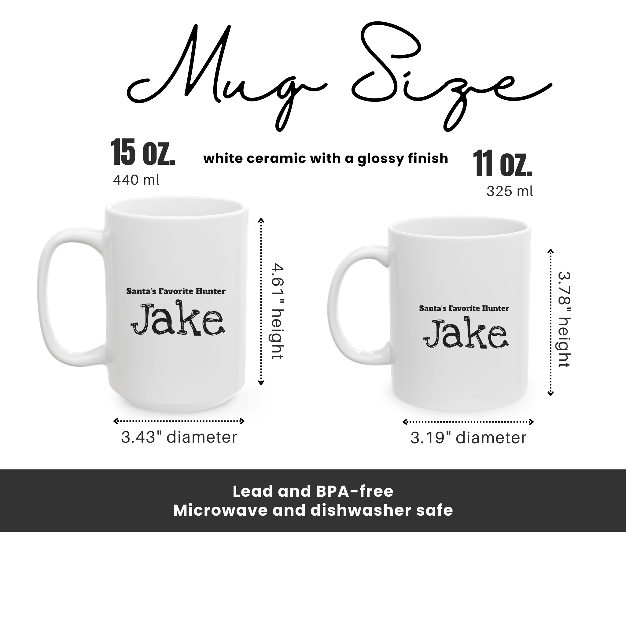Christmas Buck Deer Mug Deluxe 15oz.