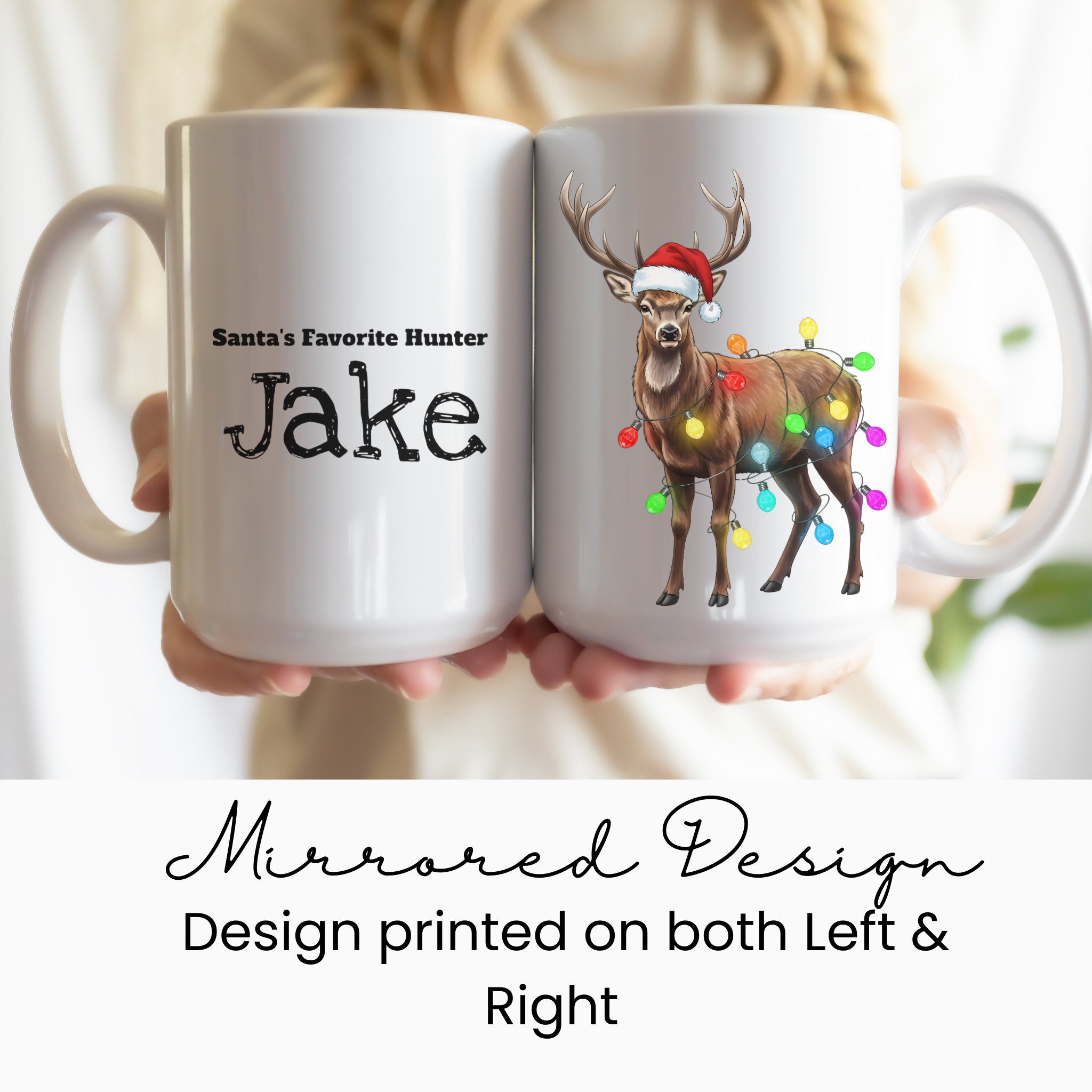 Christmas Buck Deer Mug Deluxe 15oz.