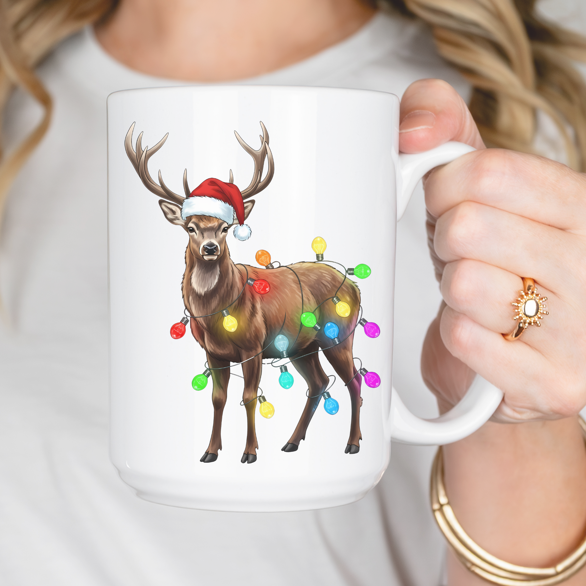 Christmas Buck Deer Mug Deluxe 15oz.