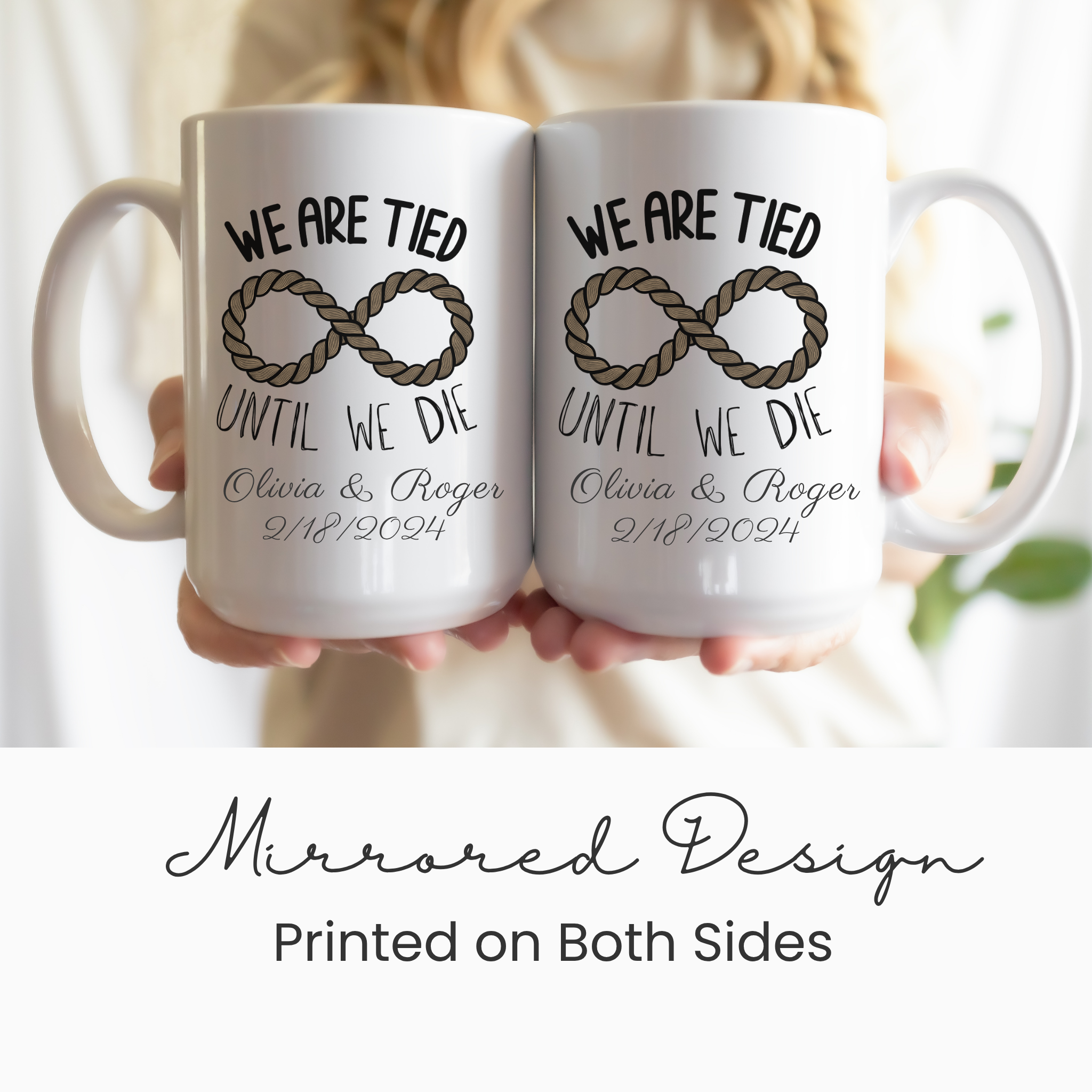 Personalized Anniversary Mug Tied Until We Die