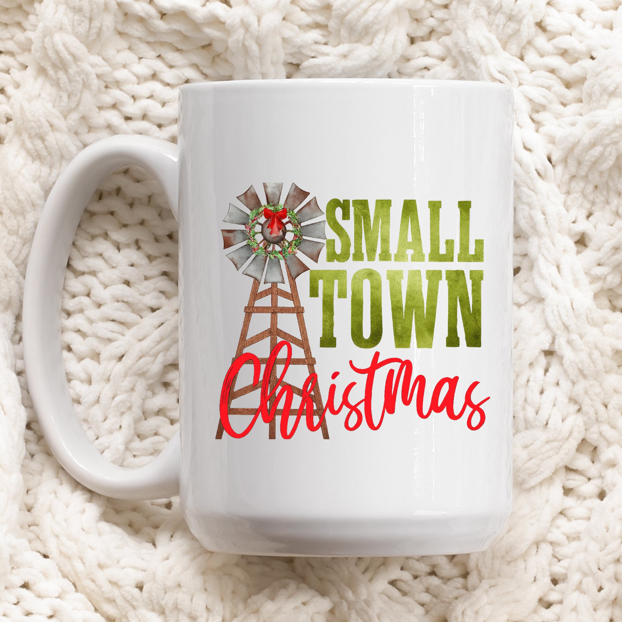 Small Town Christmas Mug Deluxe 15oz.