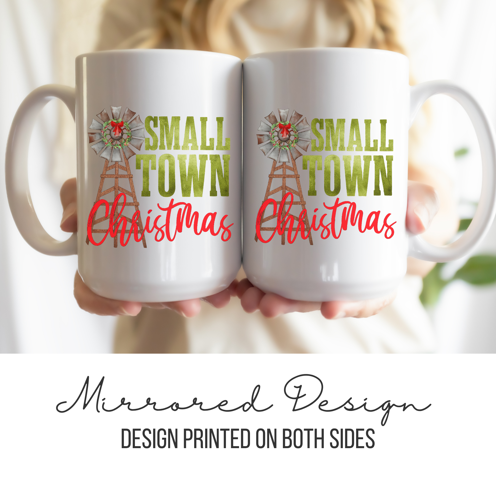 Small Town Christmas Mug Deluxe 15oz.