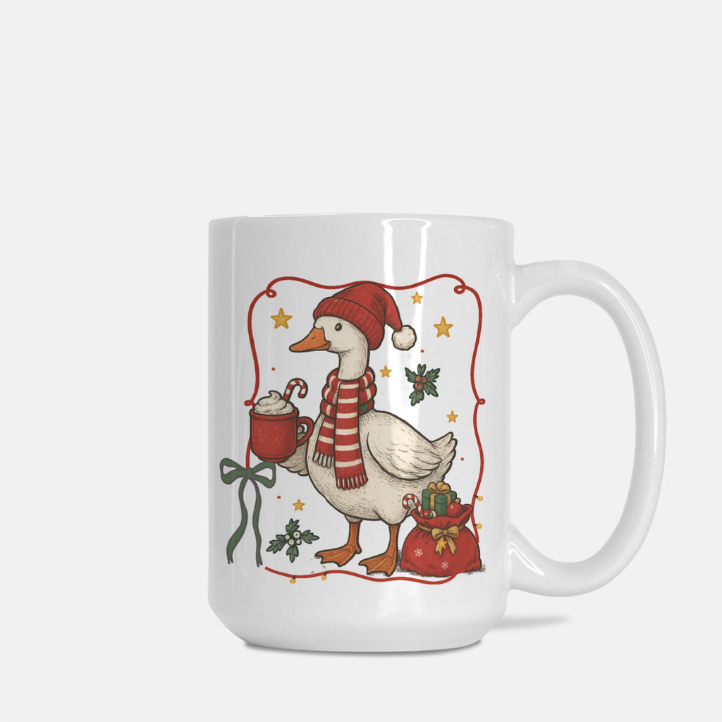 Cocoa Christmas Goose Glossy Mug